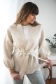 Lniane kimono z baloniastymi rękawami