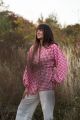Koszula kimono w kratkę vichy z baloniastymi rękawami czerwona