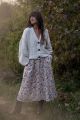 Lniany sweter kardigan z organicznymi guzikami