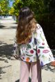 Kimono bawełniane w warzywny print