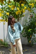 Bluza oversize pastelowa szałwia