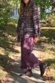 Koszula kimono w kratę z flaneli